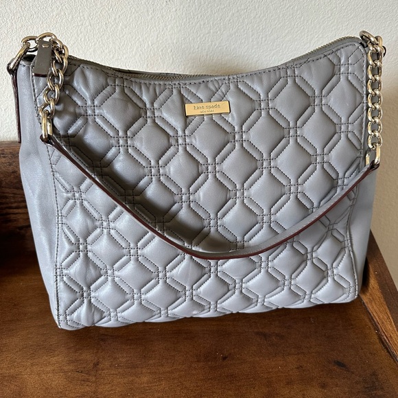 kate spade Handbags - Kate Spade Astor Court Aurelia Gray Shoulder Bag GUC